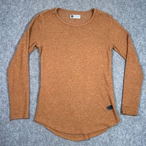 Leif Nelson Brown Knit Long Sleeve Knit Sweater T-Shirt Men's Size Large